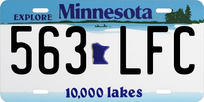 MN license plate 563LFC