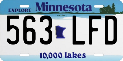 MN license plate 563LFD