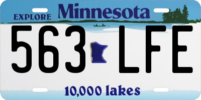 MN license plate 563LFE