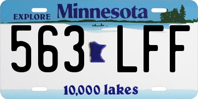 MN license plate 563LFF