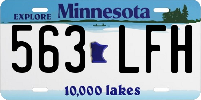 MN license plate 563LFH