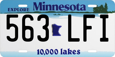 MN license plate 563LFI