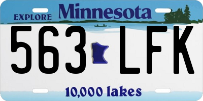 MN license plate 563LFK
