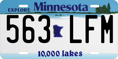 MN license plate 563LFM