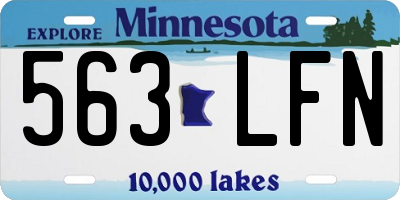 MN license plate 563LFN