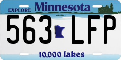 MN license plate 563LFP