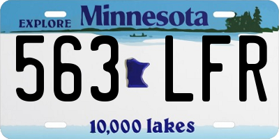 MN license plate 563LFR
