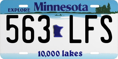 MN license plate 563LFS