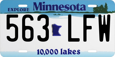 MN license plate 563LFW