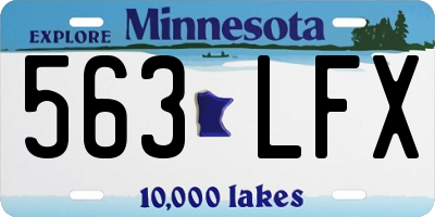 MN license plate 563LFX