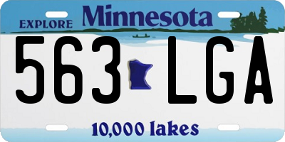 MN license plate 563LGA