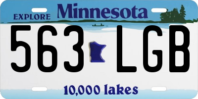MN license plate 563LGB