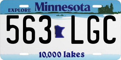 MN license plate 563LGC