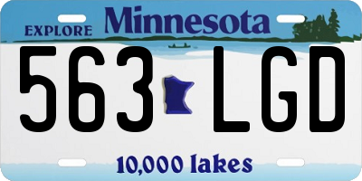 MN license plate 563LGD