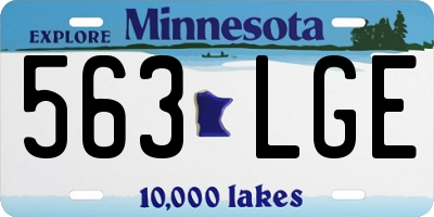 MN license plate 563LGE