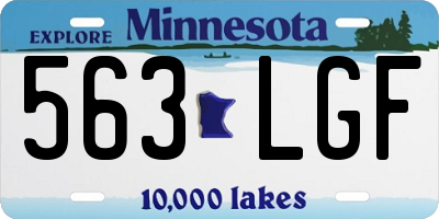 MN license plate 563LGF