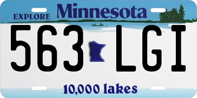 MN license plate 563LGI