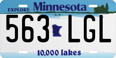 MN license plate 563LGL