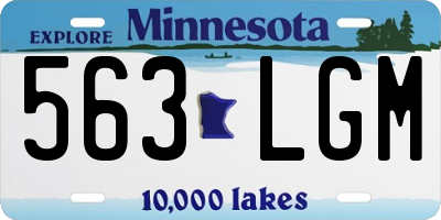 MN license plate 563LGM