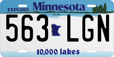 MN license plate 563LGN