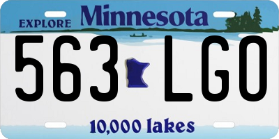 MN license plate 563LGO