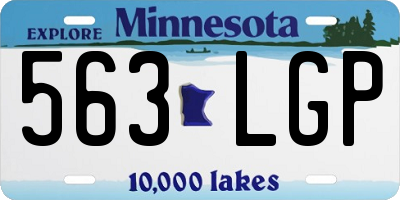 MN license plate 563LGP