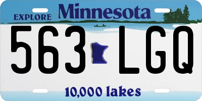 MN license plate 563LGQ