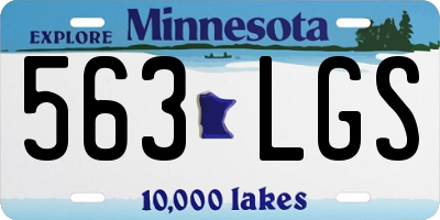 MN license plate 563LGS