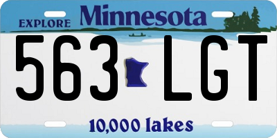 MN license plate 563LGT