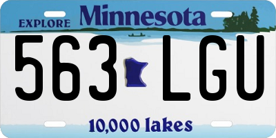 MN license plate 563LGU