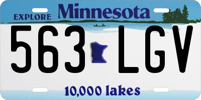 MN license plate 563LGV