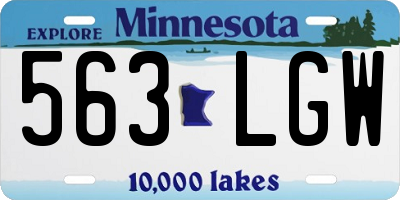MN license plate 563LGW