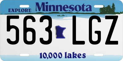 MN license plate 563LGZ