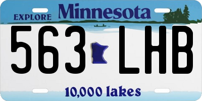 MN license plate 563LHB