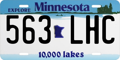 MN license plate 563LHC