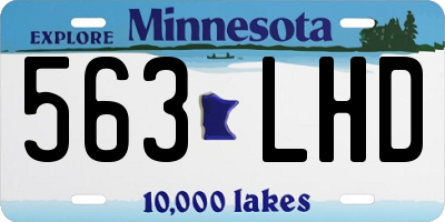 MN license plate 563LHD