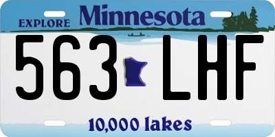 MN license plate 563LHF