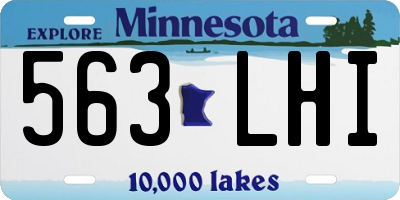 MN license plate 563LHI