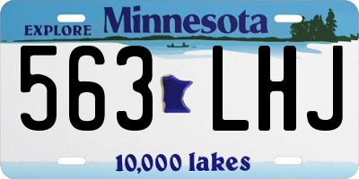 MN license plate 563LHJ