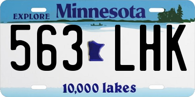 MN license plate 563LHK