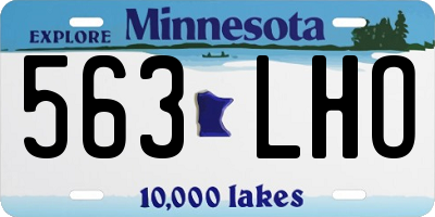 MN license plate 563LHO