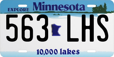 MN license plate 563LHS