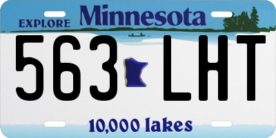 MN license plate 563LHT