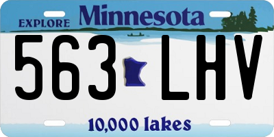 MN license plate 563LHV