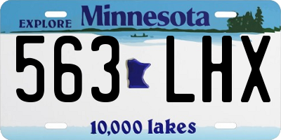 MN license plate 563LHX