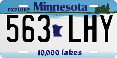 MN license plate 563LHY