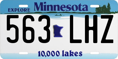 MN license plate 563LHZ