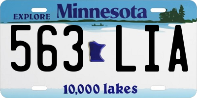 MN license plate 563LIA