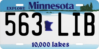 MN license plate 563LIB