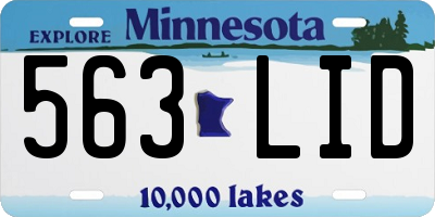 MN license plate 563LID